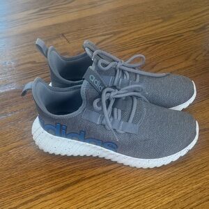 Adidas Gray and Blue Sneakers, Size 10.5